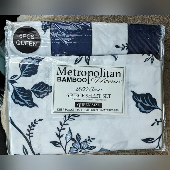 QUEEN Metropolitan Bamboo Sheet Set 6 Pieces - Picture 1 of 2